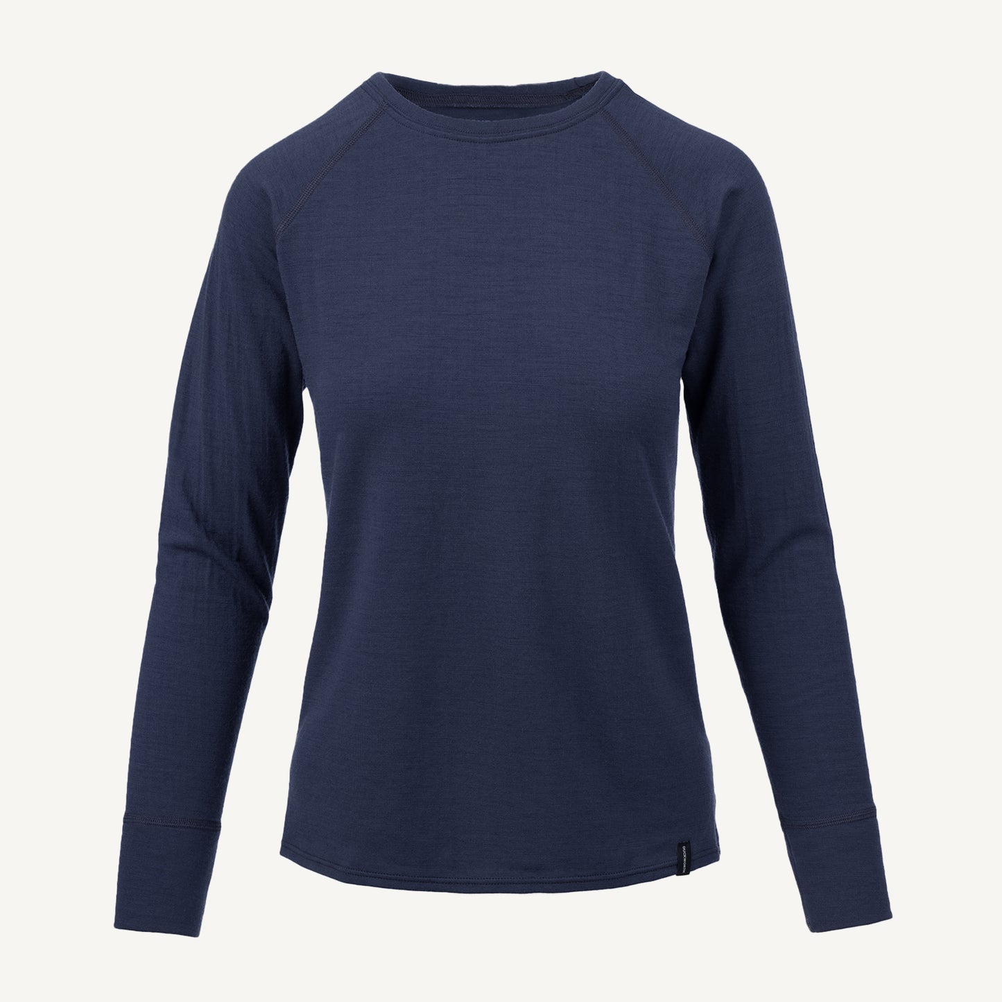 A navy American made Duckworth merino wool long sleeve base layer.