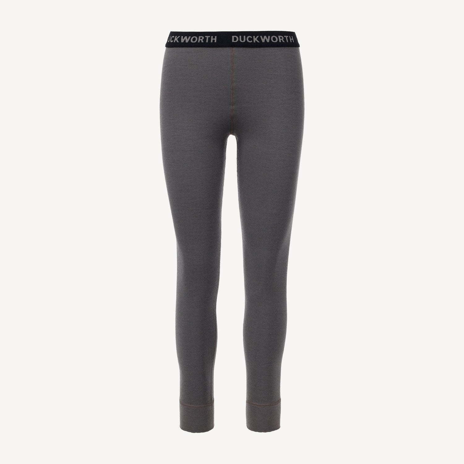 A gray American made Duckworth merino wool legging.