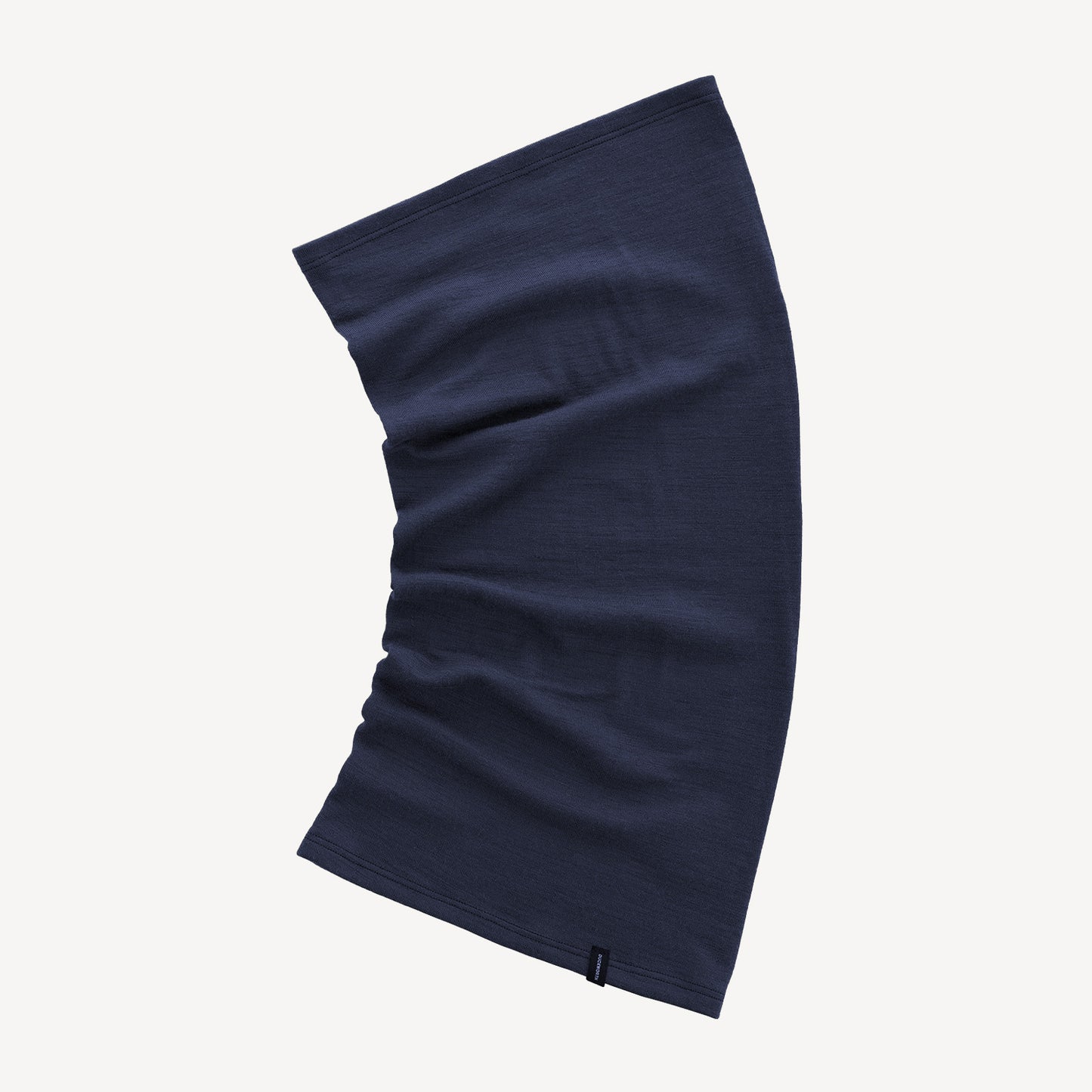 A navy American made merino wool neck gaiter.