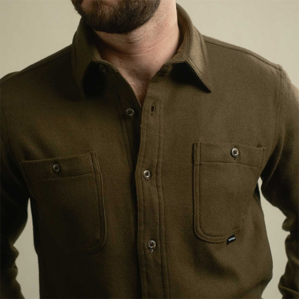 Merino Wool Flannel Shirt | Men's Sawtooth Shirt | Duckworth
