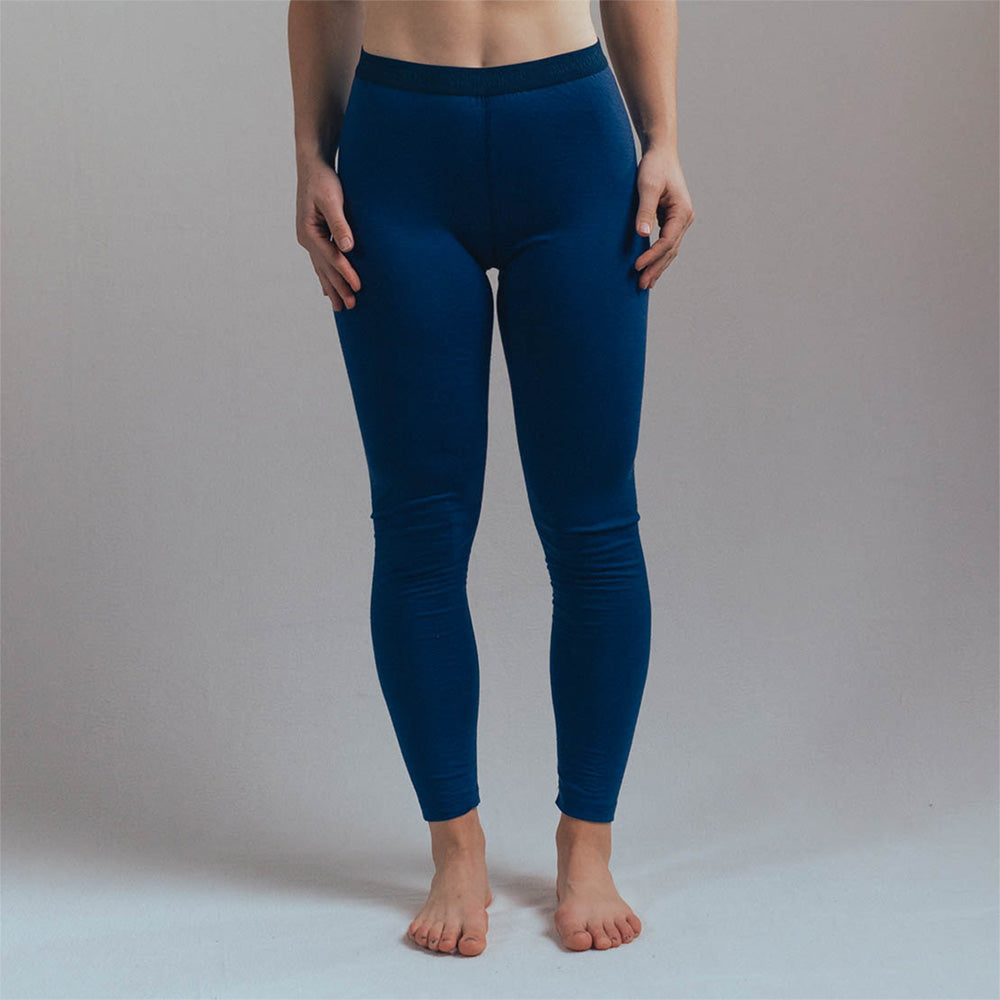 A navy American made Duckworth merino wool legging.